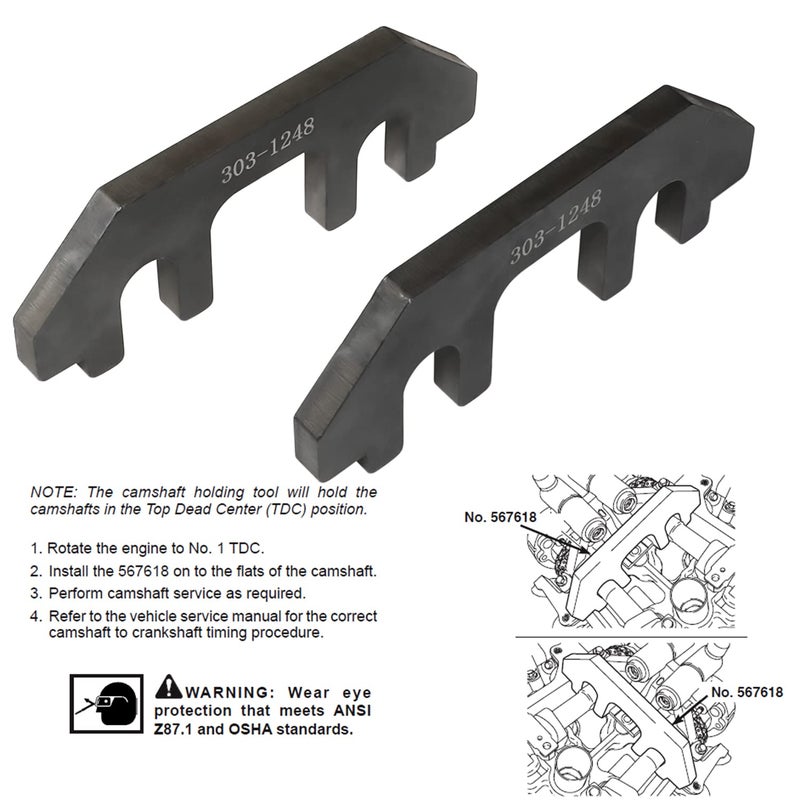 DPTOOL Camshaft Holding Tool Timing Alignment Holder Tool Set Kit for Ford Lincoln Mercury 3.5L 3.7L 4V Engines Replace 303-1248 303-1530 Replacement for OTC 6682 - Image 4